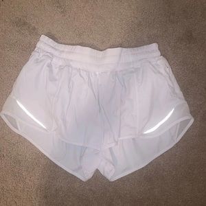 White Lululemon Hotty Hot Shorts